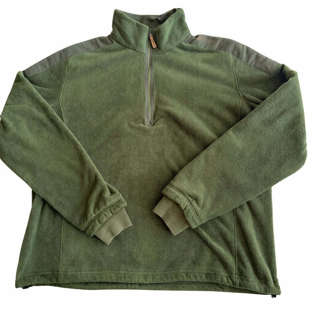 Beretta Bear Polar Half Zip Fleece Pullover Outdoor Hunting Green Rifle Size L